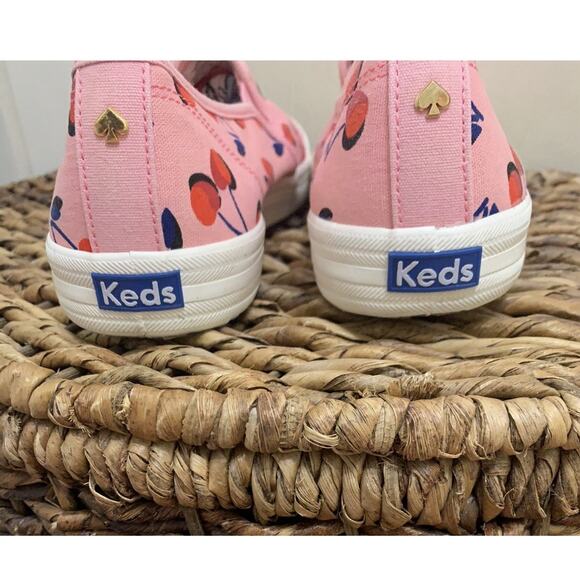 Keds x Kate Spade Womens Size 9 Pink Cherry Print Casual Shoes Slip On Canvas 9 - Picture 6 of 8